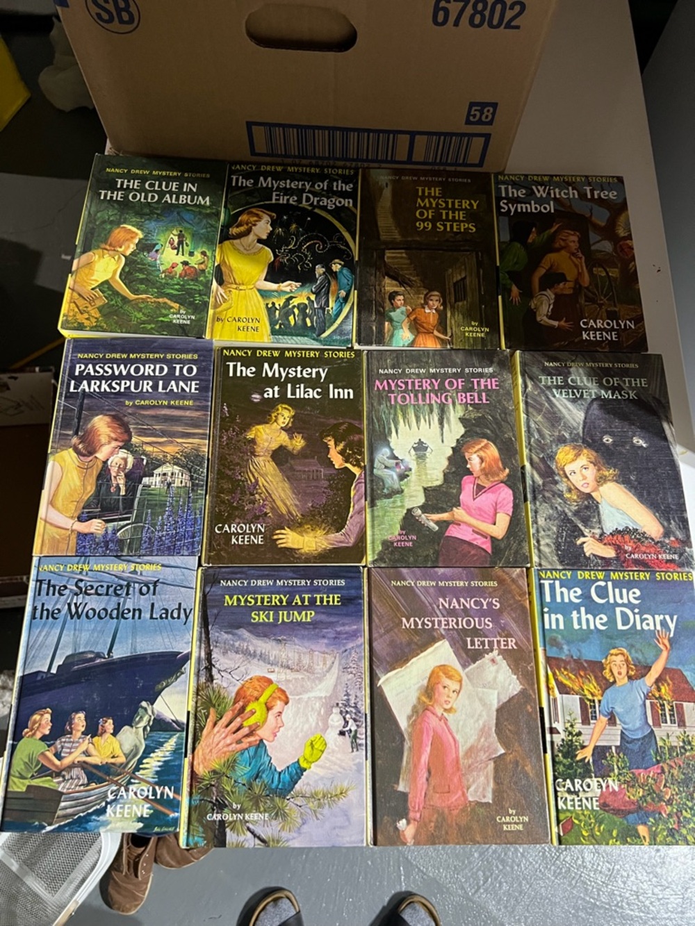 Nancy Drew Vintage Paperback Lot - Yellow, Green, Pink, Blue Covers